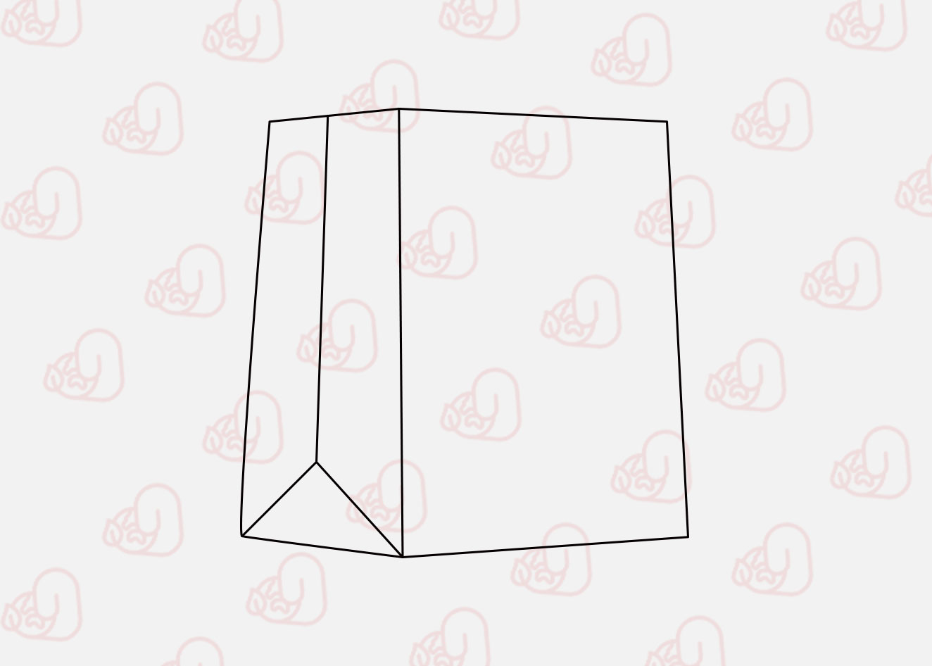 정사각형 바닥 종이 가방 모델