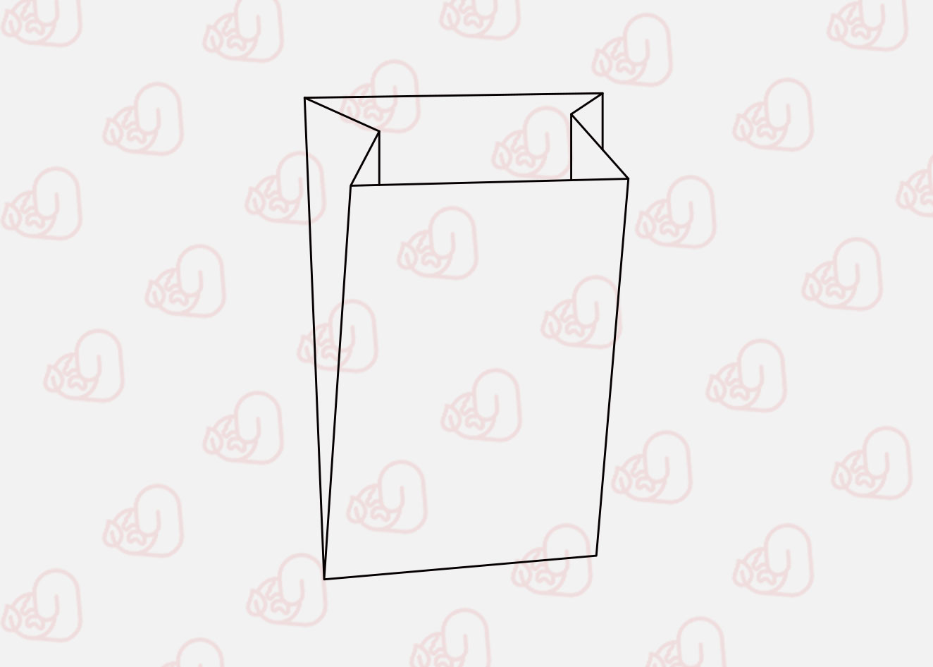 평평한 바닥 종이 가방 모델