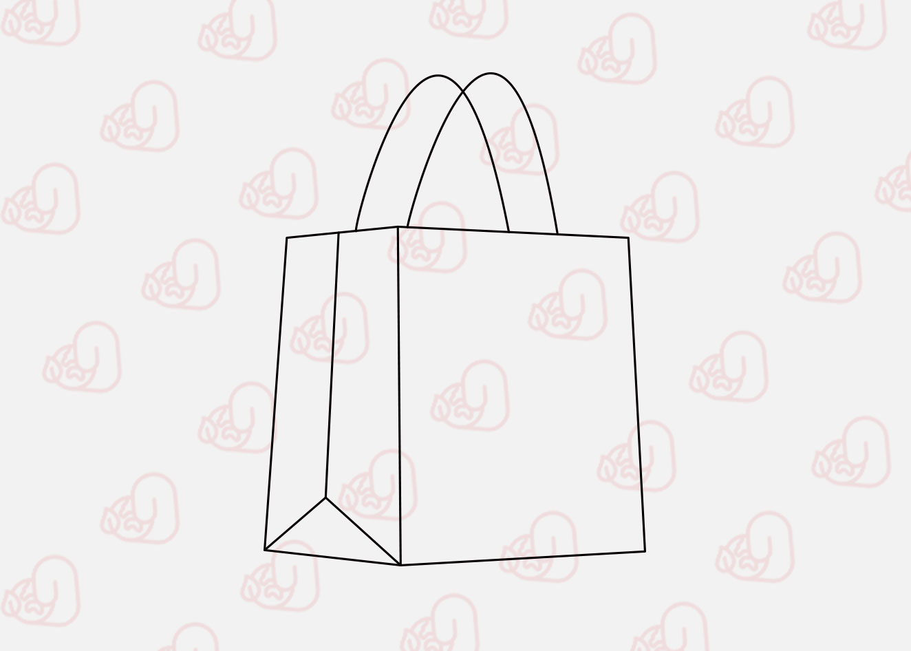 트위스트 핸들 종이 가방 모델